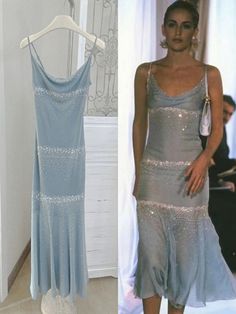 Sky Blue Starry Mermaid Midi Slip Dress – Dolly Gown Sorority Formal Dress Midi, Ice Blue Christmas Dress, Light Blue Dress Birthday, Whimsical Blue Dress, Rhinestone Dress Birthday, Vintage Blue Dress Aesthetic, Light Blue Bridesmaid Dresses Mismatched, 90 Prom Dress, 90’s Dresses