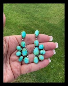 ad eBay - Find many great new & used options and get the best deals for NAVAJO~SONORAN GOLD TURQUOISE ~ HALF CLUSTER~SS~EARRINGS~ELOUISE RICHARDS at the best online prices at eBay! Free shipping for many products! Tourqouis Jewelry, Christmas List Items, Country Girl Jewelry, Real Turquoise Jewelry, Navajo Earrings, Christmas Board, Beautiful Stones, Real Turquoise, Girl Jewelry