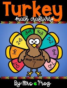 a turkey math activity for kids to practice numbers