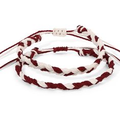 Hand woven bracelets in your favorite team colors! Sea, sun, snow, sweat and shower safe. One size fits most. Guys were 'em, too. Cheap Traditional Red Braided Bracelet, Casual Red Braided Bracelets, Red Woven Beach Bracelets, Bohemian Red Woven Braided Bracelet, Bohemian Red Hand-strung Braided Bracelets, Woven Bracelets, Braided Bracelets, Team Colors, Favorite Team