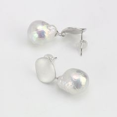 "Item No:ERS246-WHITE Item:real freshwater baroque pearl earrings Pearl shape: oval/drop shape Pearl size:around 11-12mm(wide)x14-16mm long Pearl skin: clean with some spots Pearl color:white color Pearl luster: high Pearl quality: A Metal:sterling silver 925 Please contact Lisha freely if you have any specific demand or need custom order, I will always try my best to meet your request. Need it sooner? Please select\" Expedited Shipping-TNT\" in shipping option when check out. It will take only Silver High Luster Drop Pearl Earrings, Silver Baroque Pearl Earrings In Pear Shape, Silver Drop Earrings With Baroque Pearl, Classic Silver Earrings With Baroque Pearl, Formal Silver Baroque Pearl Earrings, Silver Baroque Pearl Earrings For Gift, Silver Baroque Pearl Drop Earrings, Silver Baroque Pearl Dangle Earrings, White Baroque Pearl Drop Earrings