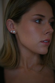 The Piece: If you decided you wanted to invest in once piece of fine jewelry for yourself we highly suggest diamond studs. They are clean, chic, elegant and timeless. Not to mention, they go with everything and elevate any outfit. Product Details: We offer studs in a variety of shapes, colors and sizes. In the images photographed you will see brilliant round studs with VS clarity and F Color. The diamond studs available to order online are LAB diamond studs. To purchase natural studs or make a c 14k White Gold Minimalist Jewelry With Single Cut Diamonds, Timeless Platinum Diamond Earrings With Brilliant Cut, Minimalist Brilliant Cut Diamond Earrings, Timeless Diamond Earrings For Wedding, Everyday White Gold Diamond Earrings With Single Diamond, Everyday Diamond White Earrings With Diamond Cut, Timeless Diamond Wedding Earrings, Everyday White Diamond Earrings With Single Diamond, Everyday White Single Diamond Earrings