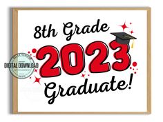 a red and black graduation card with the words,'5th grade 2012 graduate '