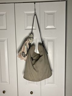 "Gorgeous mushroom/taupe supple suede shoulder bag with leather base and strap for durability. Convenient exterior zip pocket, snap top closure, strap adjustable with buckles.   15\" high without strap, 26\" high with strap. 13\" wide, and 6.5\" deep.  Some light soiling, age related, no rips tears or interior issues. (Scarf not included, for display purposes only.)  Check the photos for condition, and please keep in mind that vintage items are not new items. They are gently used and may show some signs of wear due to being loved and utilized over the years. Any major flaws or defects will always be noted in the description and documented in photos of the item." Vera Bradley Bag, Vintage Purses, Tote Bag Purse, Shoulder Tote Bag, Vera Bradley Bags, Shoulder Tote, Italian Design, Leather Purses, Purses And Handbags