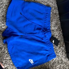 New With Tags Blue Nike Cotton Bottoms, Nike Blue Cotton Shorts, Nike Casual Blue Bottoms, Nike Blue Loungewear Bottoms, Nike Blue Workout Shorts, Blue Cotton Workout Bottoms, Nike Blue Shorts For Summer, Baddies Hairstyle, Jordan Clothes