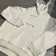 Nwt Zara Off White Oversized Hoodie Size Small New W Tags Everyday Beige Cotton Hoodie, Cream Everyday Hooded Hoodie, Everyday Cream Hoodie Sweatshirt, Everyday Cream Hoodie With Ribbed Cuffs, Cream Hoodie Sweatshirt For Everyday, Oversized White Casual Hoodie, Cream Hoodie With Ribbed Cuffs For Everyday, White Oversized Hoodie Casual Style, Cozy Cream Cotton Hoodie