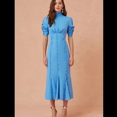 Reposhing This Item I Purchased From @Plopezbatson. Loved It, But Ready To Rotate For Something New. Questions? Leave A Comment Below! Dress Royal Blue, Dress Royal, Dresses Royal, Royal Blue Dresses, Royal Blue Color, Sleeve Midi Dress, Long Sleeve Midi, Long Sleeve Midi Dress, Metal Buttons