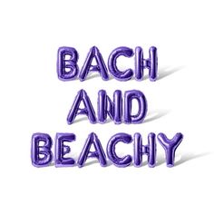 BACHANDBEACHY Letter Balloon Banner Color: Purple. Purple Bachelorette Party, Balloon Company, Purple Party, Balloon Banner, Letter Balloons, Mylar Balloons, Bridal Shower Party, Alphabet Letters, Party Banner