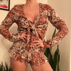 Brand New With Tags! I Am Size Small For Reference. It’s Called The Sunset Golden Romper. Bought From Revolve. Long Sleeve Jumpsuits And Rompers For Beach In Fall, Chic Floral Print Jumpsuits And Rompers For Fall, Bohemian Printed Fitted Jumpsuits And Rompers, Bohemian Fitted Printed Jumpsuits And Rompers, Chic Floral Print Jumpsuits For Fall, Retro Fitted Floral Print Jumpsuits And Rompers, Retro Floral Print Fitted Jumpsuits And Rompers, Spring Festival Jumpsuits And Rompers, Bohemian Fitted Jumpsuits And Rompers For Loungewear