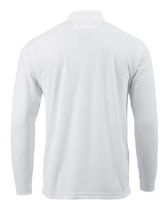 the back of a white shirt with long sleeves