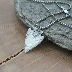 Men's Personalized Arrowhead Necklace, Custom Men's Name Necklace, Personalized Jewelry, Men's Arrow Handmade Sterling Silver Arrowhead Necklace, Rustic Arrowhead Necklace For Gift, Silver Sterling Arrow-shaped Jewelry, Silver Sterling Silver Arrowhead Necklace, Rustic Sterling Silver Engraved Necklaces, Rustic Engraved Sterling Silver Jewelry, Rustic Sterling Silver Engraved Necklace, Rustic Sterling Silver Engraved Jewelry, Mens Necklace Personalized