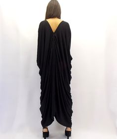 Black Plus Size Dress / Maxi Dress / Black Kaftan / by Teyxo Oversized Maxi Dress For Evening, Evening Maxi Dress With Batwing Sleeves, Flowy Maxi Dress With Batwing Sleeves, Oversized Lagenlook Maxi Dress, Oversized Bohemian Maxi Dress With Batwing Sleeves, Black Plus Size Dress, Cocktail Dress Evening, Black Kaftan, Dress Kimono