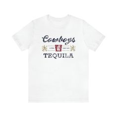 Cowboys and Tequlia Beer tee, Vintage Budlight cowboy shirt, western women's graphic, country music concert, rodeo top, Nashville - 100% Cotton - Men's Regular Fit - Sizing is oversized so runs like a men's shirt, shirts run a bit big but are 100% cotton which can shrink in the wash. Please keep this in mind when ordering - Most women their normal size works since these are meant to run a bit loose - please triple check your size and address before ordering -Small, women owned business Cowboys And Tequila Shirt, Fitted Graphic Print T-shirt For Rodeo, Western Style Screen Print Tops For Summer, Western Style Relaxed Fit T-shirt With Screen Print, White T-shirt For Summer Rodeo, Western Style Relaxed Fit Graphic T-shirt, Relaxed Fit Western T-shirt For Ranch, Western Style Relaxed Fit T-shirt With Graphic Print, Western Style Relaxed Fit T-shirt For Ranch