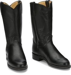 Justin Boots | Cora Black #L3703 Women's Work Boots, Turquoise Cowboy Boots, Roper Cowboy Boots, Justin Cowboy Boots, Justin Boots Womens, Leather Cowgirl Boots, Womens Work Boots, Roper Boots, Leather Western Boots