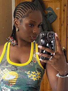 Cornrows Beads Black Women, Simple Cornrow Hairstyles, Simple Cornrow Ideas, Big Cornrows Hairstyles, Big Cornrows, Simple Braid