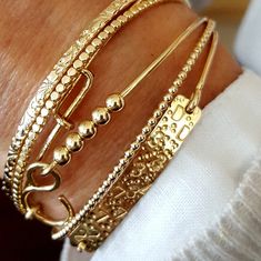 Gold Knotted Bangle Bracelet Stacking Bangle Textured Best Friend Bracelet, Friend Bracelet, Knot Bangle, Bracelet Stacking, Friend Bracelets, Stacked Bangles, Gold Bangle Bracelet, Jewelry Bracelet, Handmade Bracelet