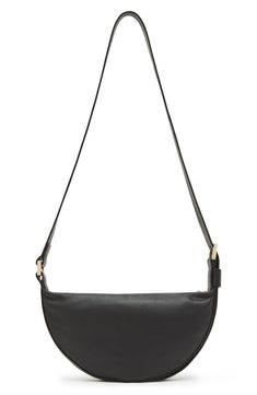 Like a first-quarter moon, this leather crossbody bag with adjustable shoulder strap lends a subtle glow to any outfit. Leather Imported Outfit Top, All Saints, Half Moon, Crossbody Strap, Leather Crossbody Bag, Leather Crossbody, Card Slots, Slots, Zip Pockets