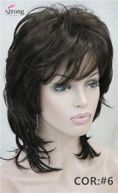 Short Shaggy Layered Copper Classic Cap Full Synthetic Wig Kanekalon Women's Wig | eBay Red Bob Hair, Medium Length Wavy Hair, Long Shag, Shaggy Hair, Shaggy Haircuts, Nice Hair, Rings Vintage, Haircuts For Medium Hair, Shag Haircut