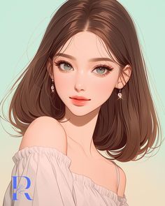 Barbie Brown Hair, Aesthetic Barbie Pfp, Brown Hair Pfp, Sketch Faces, Barbie Pfp, Aesthetic Barbie, Hair Pfp, Anime Portrait, Band Tattoo Designs