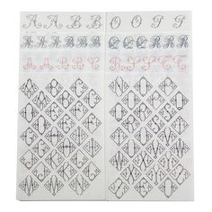 two stickers with different letters and numbers on them, one has the same pattern as the