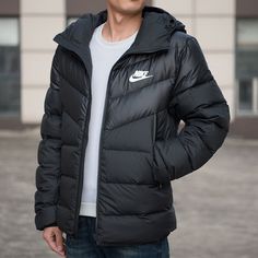 Nike Sportswear Down Fill Sports Hooded Down Jacket Men Black CU0226-010