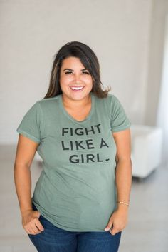 Fight Like a Girl Tee #tops #tshirt #fashion #ad #plussize Resort Dresses, Like A Girl, Girls Tees, Plus Size Jeans