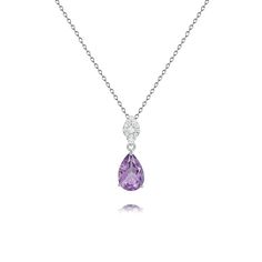 Add some sparkle to your outfit with our 925 Silver CZ Diamond Amethyst Gemstone Necklace. This necklace is perfect for adding a touch of elegance and charm to any look. With its stunning amethyst gemstone and shimmering CZ diamonds, you'll be sure to turn heads and make a statement. Tarnish-proof Water-proof Sleep / Nap-proof Safe for sensitive skin Wear it while working out &showering Designed to wear 24/7 If there is no stock, the product will take 15 days to produce Please leave your contact email for order contact Details Materials: 925 Sterling Silver Stone: CZ Diamond, Amethyst Length:40+5CM SKU：AN24052405 Purple Cubic Zirconia Necklaces For Anniversary, Purple Cubic Zirconia Necklace For Anniversary, Elegant Purple Pendant Birthstone Necklace, Elegant Lavender Pendant Necklace, Purple Gemstone Necklace In Cubic Zirconia, Purple Cubic Zirconia Gemstone Necklace, Purple Gemstone Necklace With Cubic Zirconia, Fine Jewelry Purple Cubic Zirconia Necklaces, Purple Necklace With Sparkling Stones For Gift