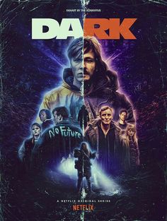 the movie poster for dark starring actors from left to right michael j fox, john kras