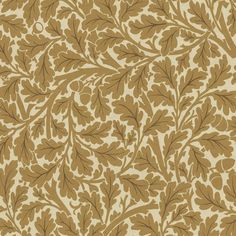 a brown and white pattern with leaves on the bottom, in shades of tan and beige