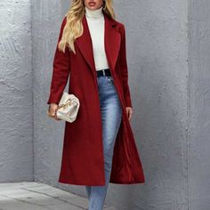 Preppy Winter Outfits, Retro Vintage Christmas, Suede Trench Coat, Preppy Winter, Resort Chic, Elegant Coats, Long Coat Jacket, Winter Trench Coat, Western Aesthetic