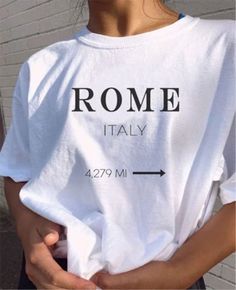 Rome tshirt graphic fashion design cotton tee comes in white with black wording or black with white wording.  *100 cotton * sizing - s/m/l/xl * colors: white w/black letters, or black w/white letters,  * unisex  * adult sizing in these tees these tees are made to order in your size and per color. we do custom orders as well. please email me if you lie to make any adjustments or custom orders, thank you! :) White Graphic T Shirt, Graphic Fashion, White Graphic Tee, Paris T Shirt, Autumn T Shirts, T Shorts, Fashion Graphic, White Letters, Fall Sweatshirt