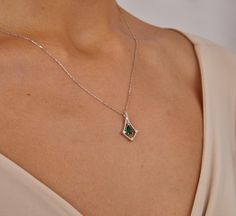 🌿 14K Gold Green Aventurine Necklace, Dainty Emerald Gemstone Pendant, Handmade Jewelry Gift 🌿 🌟 14K Gold Green Aventurine Necklace Elevate your style with our stunning 14K Gold Green Aventurine Necklace, a beautifully crafted piece designed to catch the eye. The rich green aventurine stone, set in 14K gold, exudes timeless elegance and sophistication. Perfect for any occasion, this necklace adds a touch of luxury to your look, making it an ideal choice for those who appreciate boho jewelry a Green Emerald Necklace With Jewels As A Gift, Silver Emerald Necklace Gift, Silver Emerald Necklace As A Gift, Silver Teardrop Emerald Necklace For Gift, Elegant Handmade Emerald Necklace Gift, Emerald Necklace For Party, May Birthstone, May Birthstone Gemstone Necklace For Party, Green Gemstone Birthstone Necklace Gift, Green Birthstone Jewelry For Party