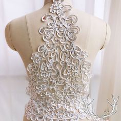 "Embroidery Lace Applique Motif Materials Flower Lace Patch With Sequin swing on Bridal Wedding Dress Dress Skirt(SAP1407) Size: 54 cm x 45 cm (21.2\" x 17.7\") This listing is for 1 piece, more in stock. We offer special discounts for designers and wholesale orders! You can choose a express shipping here: https://www.etsy.com/listing/602095820/express-shipping-charge?ref=shop_home_active_8 Please send us your phone number if you choose express delivery. Any problem, please feel free to contact Sleeveless Wedding Dresses With Appliques, White Sleeveless Gown With Lace Back, White Sleeveless Gown For Ceremony, Lace Gown With Floral Embroidery For Reception, Embroidered Lace Gown For Reception, White Sleeveless Gown With Floral Embroidery, Sleeveless White Gown With Floral Embroidery, Reception Gown With Embroidered Lace, Reception Lace Embroidered Gown