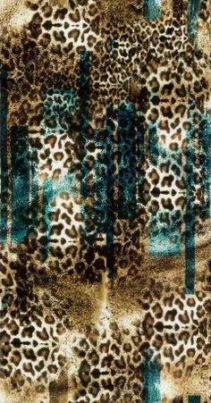 an animal print pattern with blue and brown colors