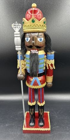 Kurt S. Adler 15" Wood African American King Nutcracker Christmas Figurine C4795 King Nutcracker, African American Figurines, African American Christmas, American Christmas, Christmas Figurines, Nutcracker Christmas, Nutcracker, Figurines, Rice