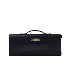 Hermes 2008 Black Swift Leather Kelly Cut Clutch PHW | From a collection of rare vintage top handle bags at https://www.1stdibs.com/fashion/handbags-purses-bags/top-handle-bags/ Luxury Clutch Bag, Most Expensive Hermes Bag, Hermes Kelly Clutch, Hermes Ostrich Bag, Vintage Hermes Crossbody Bag, Limited Edition Hermes Bags, Hermes Clutch, Hermes Rare Bag, Kelly Cut