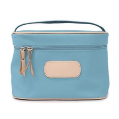 This makeup case from Jon Hart is perfect for any lady! Features include an interior pocket for small, easily lost items (looking at you, tweezers); a natural leather handle for easy transport; and a vinyl-coated canvas that makes it durable for daily use. Blue Pouch Cosmetic Bag For On-the-go, Blue Pouch Cosmetic Bag, Functional Blue Pouch Cosmetic Bag, Blue Cosmetic Bag For Everyday Use, Blue Travel Cosmetic Bag With Removable Pouch, Blue Cosmetic Bag With Removable Pouch, Blue Cosmetic Bag With Removable Pouch For Travel, Blue Cosmetic Bag With Removable Pouch For Everyday Use, Blue Cosmetic Bag With Removable Pouch For On-the-go