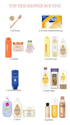 shower routine for soft glowly skin. main scent: vanilla #showerroutine #showergoals #hygiene #hygieneroutine #bodywash #glowyskin #softskin #evenskin Smell Good Bath Routine, Create A Shower Routine, Everyday Hygiene Routine, An Everything Shower List, Shower Body Routine, Best Body Washes To Smell Good, Body Washing Routine, Best Simple Skin Care Routine, Target Hygiene Must Haves