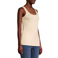 Cut for a regular-fit, this women's tank top from St. John's Bay is a warm-weather essential your wardrobe needs. Made from super soft ribbed cotton, this scoop neck sleeveless top will effortlessly pair layered under a blazer or hoodie or worn alone with jeans or shorts.Strap Type: TankFeatures: Hooded, EssentialsClosure Type: Pullover HeadFit: Regular FitNeckline: Scoop NeckSleeve Length: SleevelessApparel Length: 26.5 InchesFiber Content: 100% CottonFabric Description: Rib KnitCare: Machine W Basic Beige Stretch Tank Top, Basic Beige Sleeveless Tank Top, Everyday Beige Tank Top, Beige Cotton Tank Top, Basic Beige Tank Top For Spring, Basic Beige Tank Top, Beige Tank Top For Everyday, Beige Sleeveless Camisole For Everyday, Sleeveless Tank Top