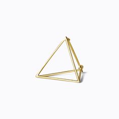 Shihara Triangle Earring 20 | Tortoise General Store 3d Triangle, Hasami Porcelain, Yamanashi, Geometric Forms, 18k Gold Earrings, Earring Post, Triangle Earrings, Pure Beauty, Precious Metal