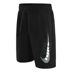 (PS) Nike Sportswear Logo Shorts 'Black' DO7086-010 Black Athleisure Sports Bottoms, Black Athleisure Bottoms For Sports, Nike Sportswear Shorts With Moisture-wicking, Nike Moisture-wicking Sportswear Shorts, Black Activewear With Elastic Waistband For Sports, Casual Sweat Resistant Sports Bottoms, Casual Sweat-resistant Sports Bottoms, Casual Moisture-wicking Bottoms For Sports, Casual Moisture-wicking Bottoms For Sports Events