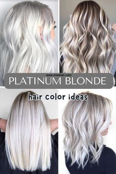 Flaunt your freshly colored hair with the newest range of platinum blonde hair color ideas. Time for a change that turns head. Toning Formulas, Brighten Gray Hair, Hair Color Ideas Trending, Grey Transition, Platinum Blonde Hair Color Ideas, Silvery Blonde, Gray Hair With Lowlights, Gray Blending, Gray Highlights