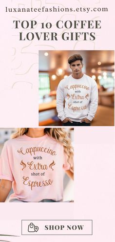 Coffee Lovers Sweatshirt Cappuccino With Extra Shot of Espresso Pullover Barista Gift Coffee Enthusiast Shirt Sassy Gift for Best Friend - Etsy