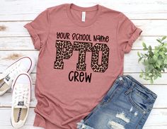 School Name PTO/PTA Crew Shirt, Parent Teacher Crew Shirt, Parent Teacher Organization Association Shirt, Fun PTO Shirt, Cute pta shirt, pto Unisex Fit Bella Brand Shirts Glitter, Matte or Leopard Print Finish Pta Mom Shirt, Pto Crew Shirts, Pta T Shirt Ideas, Pta Shirt Ideas, Pto Shirts Elementary Schools, Pto Shirt Ideas, Pta Shirts Elementary Schools, Pta Shirts Design, Pto Shirts Design