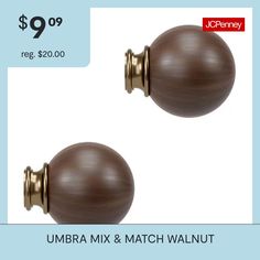 two brown door knobs with the price $ 99 each