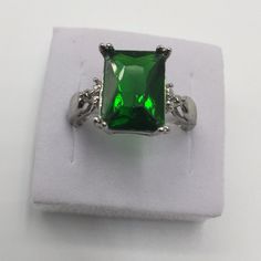 This Ring Is High-Quality, So You Can Buy With Confidence. Yes It Sparkles, 6 Carat Green Emerald Stamped 925(Sterling Silver) If You Like The Color Green This Ring Is For You. I Will Ship The Same Day. Size 10 R6. Women’s Ring Formal Silver Birthstone Ring With Accent Stones, White Gold Emerald Open Ring For Formal Occasions, Green Sterling Silver Rings With Prong Setting, Classic Sterling Silver Emerald Ring With Accent Stones, Silver Fine Jewelry Birthstone Ring For Formal Events, Silver Fine Jewelry Birthstone Ring For Formal Occasions, Silver Cubic Zirconia Birthstone Ring For Formal Occasions, Silver Diamond Ring With Emerald And Prong Setting, Classic Emerald Ring With Accent Stones In Sterling Silver