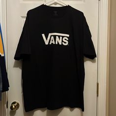 Nwot Vans Black Classic Tshirt Xxl Vans Cotton Graphic Tee, Vans Graphic Print Crew Neck T-shirt, Vans Cotton T-shirt For Streetwear, Vans Screen Print T-shirt For Streetwear, Vans T-shirt With Screen Print For Streetwear, Vans Graphic T-shirt For Streetwear, Vans Graphic Print T-shirt For Streetwear, Vans Crew Neck T-shirt For Streetwear, Vans Black Tops With Graphic Print