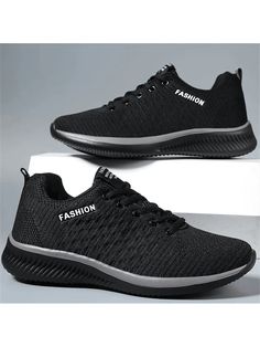 Men's Running Shoes Ultra Lightweight Breathable Walking Shoes Non Slip Athletic Fashion Sneakers Mesh Workout Casual Sports Shoes Black     Plain Running Shoes   Men Shoes, size features are:Bust: ,Length: ,Sleeve Length: Running Shoes Men, Black Plain, Casual Sport Shoes, Athletic Fashion, Men Shoes Size, Shoes Men, Running Shoes For Men, Fashion Sneakers, Walking Shoes