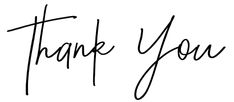 the words thank you written in black ink