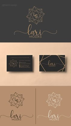 some business cards with gold foil on them